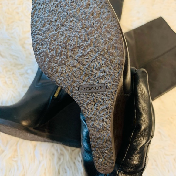 NEW w/out tags Coach Dorothy Wedge Riding Boots - Picture 6 of 17